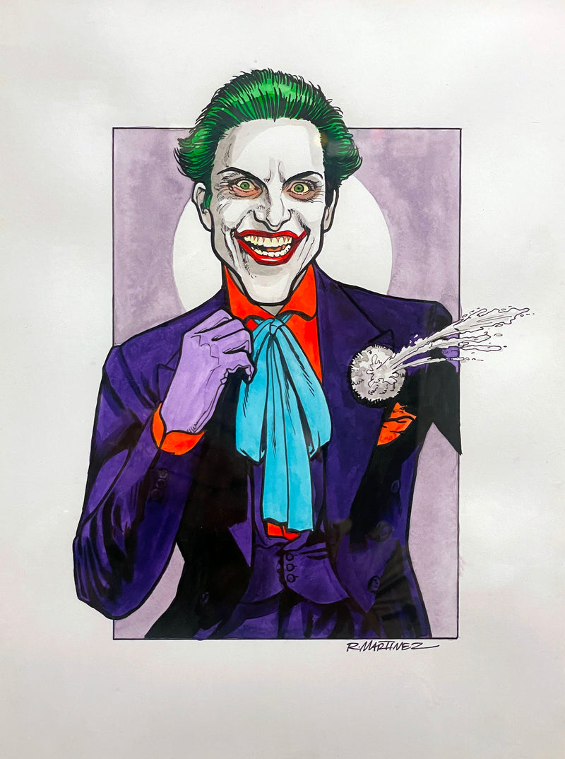 Joker Original Mixed Media Drawing by Randy Martinez