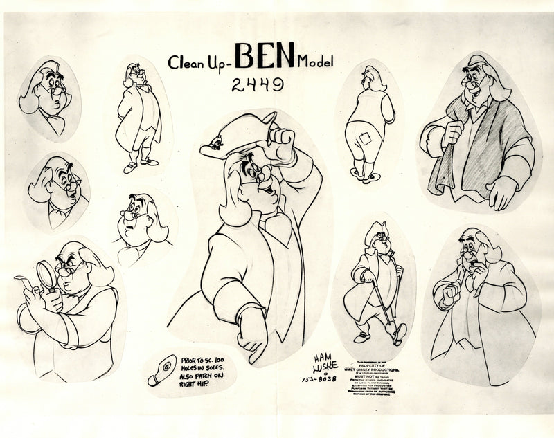 The Liberty Story Original Production Model Sheet: Ben