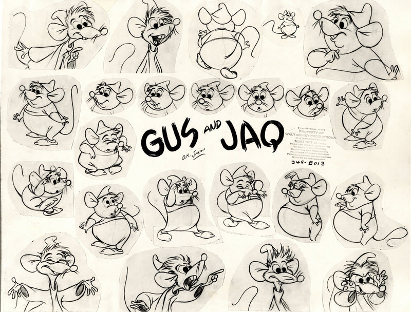 Cinderella Original Stat Model Sheet: Gus and Jaq