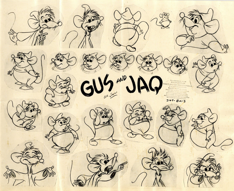 Cinderella Model Sheet: Gus and Jaq