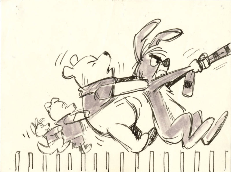 Winnie the Pooh and Tigger Too, Original Storyboard: Roo, Piglet, Pooh, Rabbit