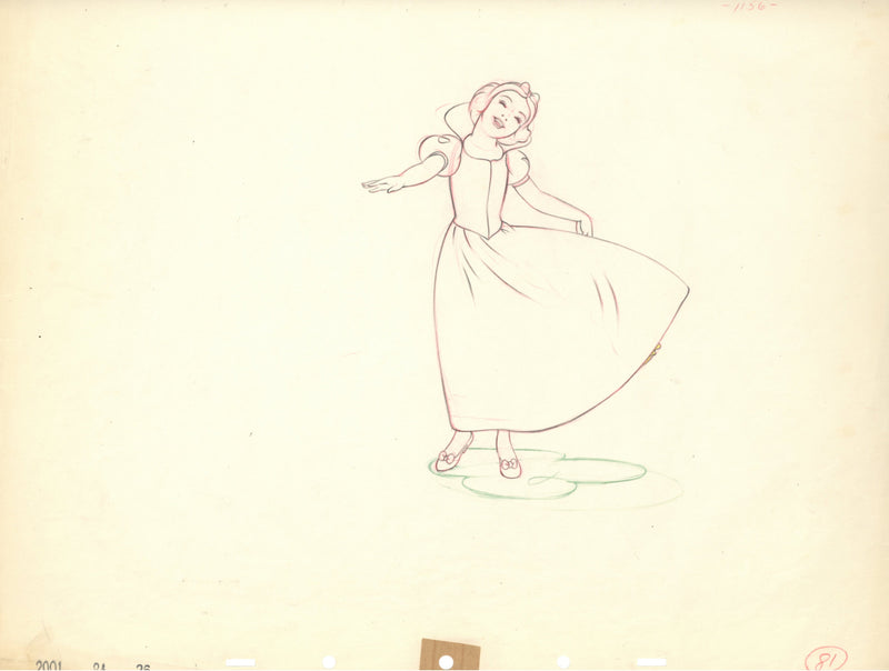 Snow White Original Production Drawing