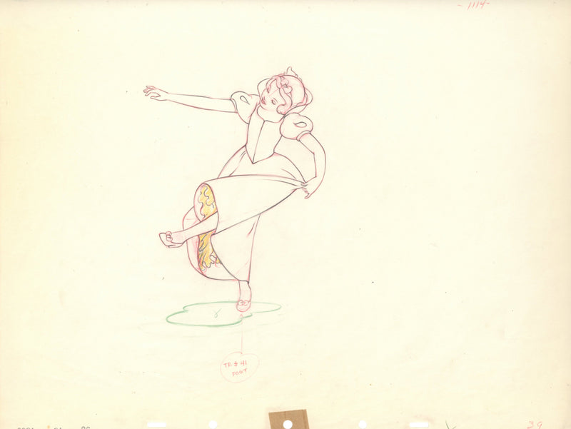 Snow White Original Production Drawing