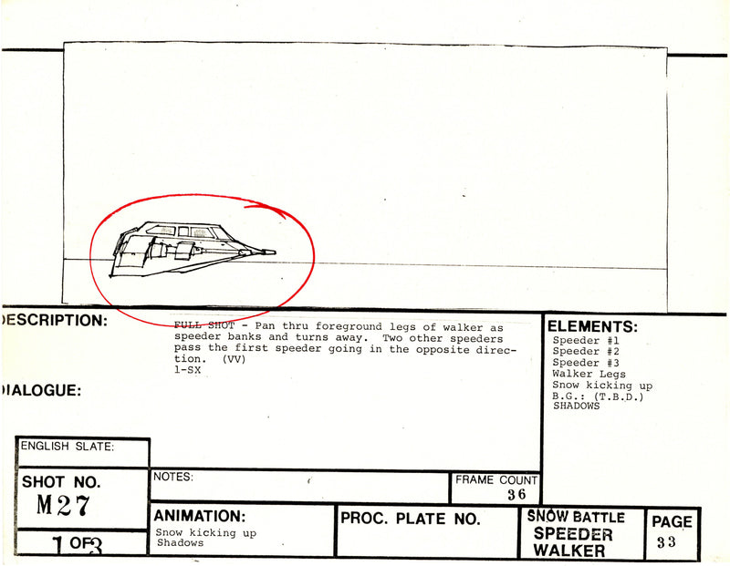 Star Wars: Episode V - The Empire Strikes Back: VFX Storyboard