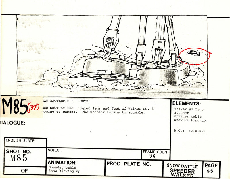 Star Wars: Episode V - The Empire Strikes Back: VFX Storyboard