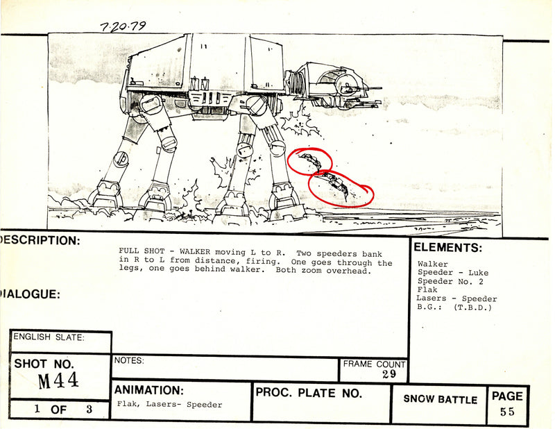 Star Wars: Episode V - The Empire Strikes Back: VFX Storyboard