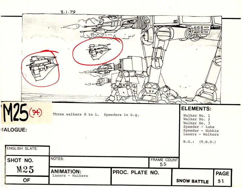 Star Wars: Episode V - The Empire Strikes Back: VFX Storyboard