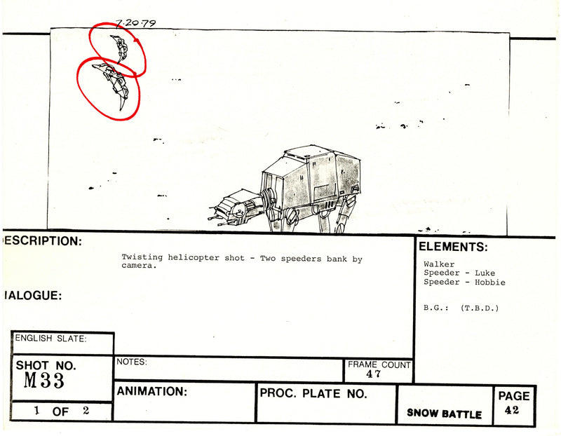 Star Wars: Episode V - The Empire Strikes Back: VFX Storyboard