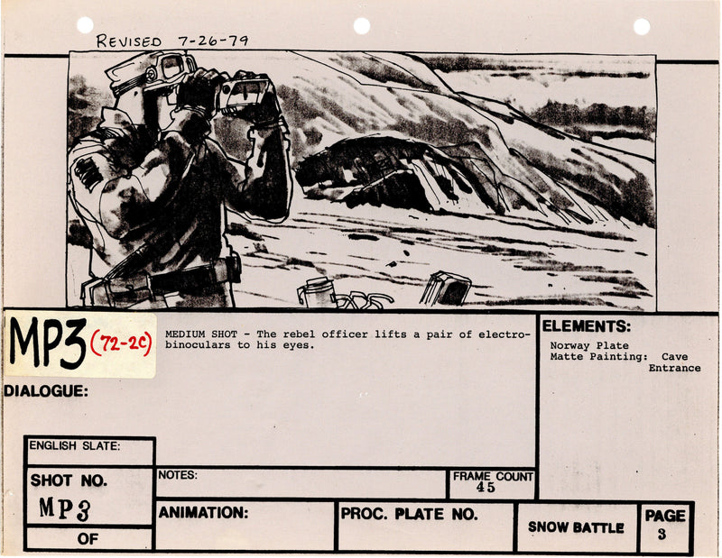 Star Wars: Episode V - The Empire Strikes Back: VFX Storyboard