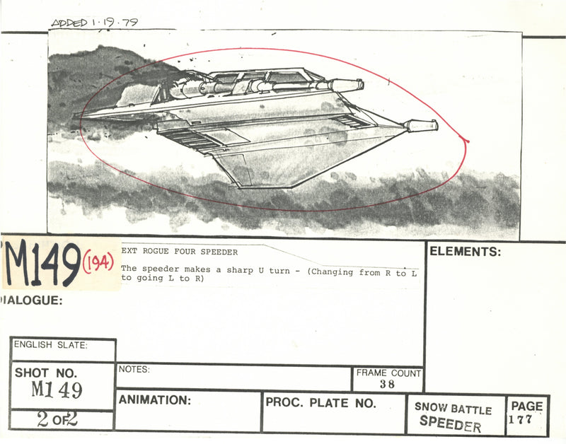 Star Wars: Episode V - The Empire Strikes Back: VFX Storyboard