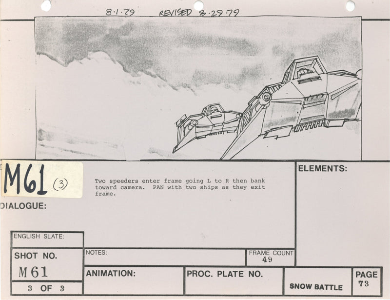 Star Wars: Episode V - The Empire Strikes Back: VFX Storyboard