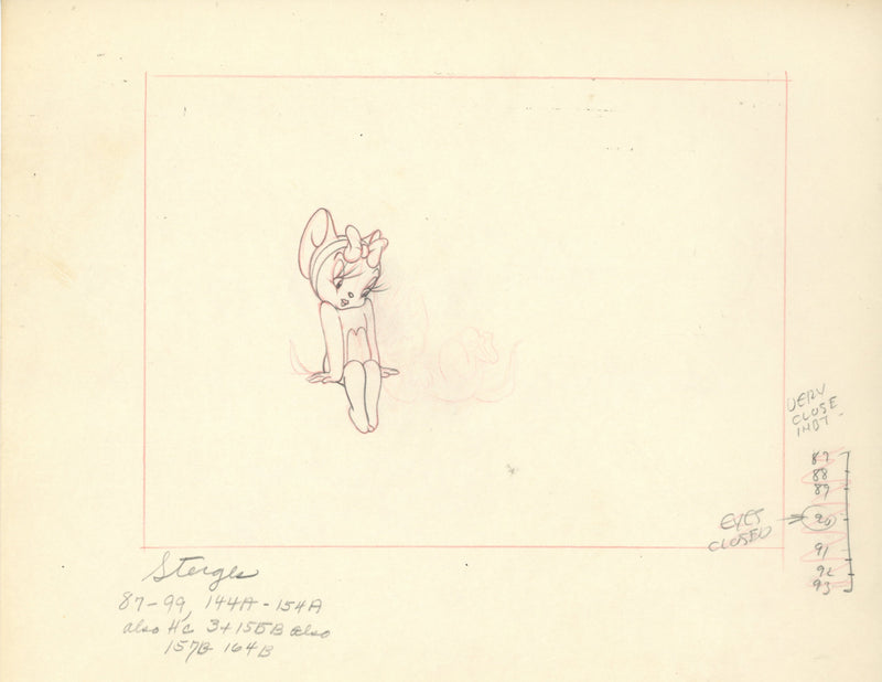 Tom and Jerry Pair of Vintage Production Drawings: Tom, Cherie