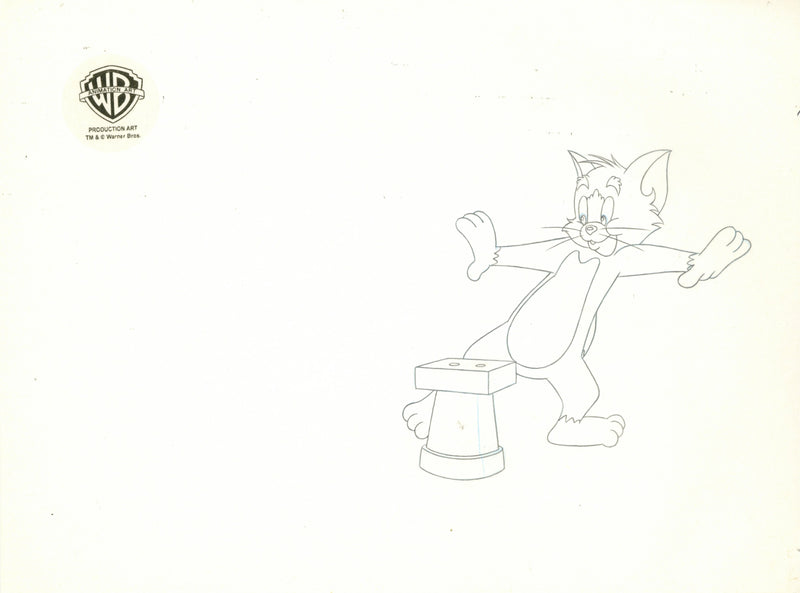 Tom And Jerry The Movie Original Production Cel with Matching Drawing: Tom