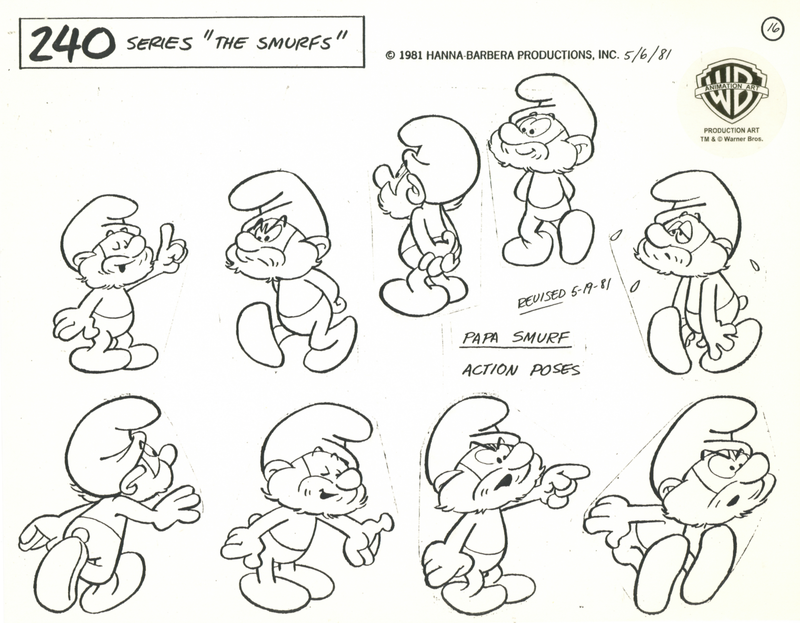 The Smurfs Original Stat Model Sheet