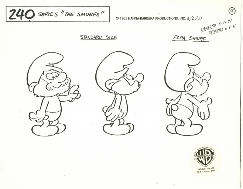 The Smurfs Original Stat Model Sheet