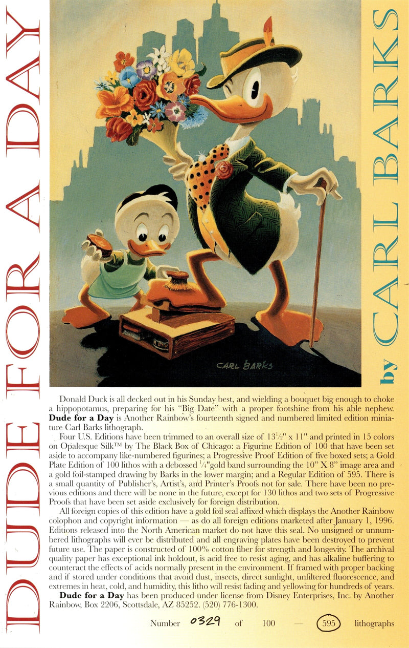 Dude for a Day by Carl Barks (Framed)