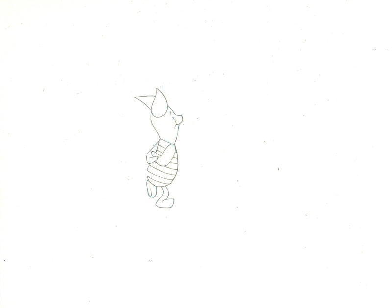 Winnie the Pooh Original Production Drawing: Piglet