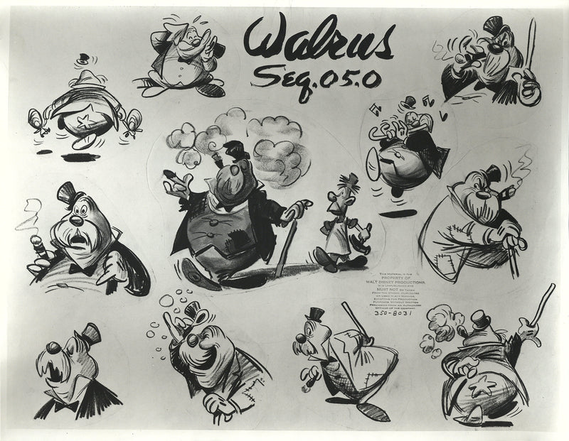 Alice in Wonderland Original Stat Model Sheet: The Walrus