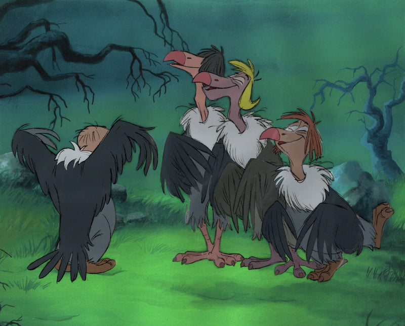 The Jungle Book Original Production Cel: Buzzy, Dizzy, Flaps, and Ziggy