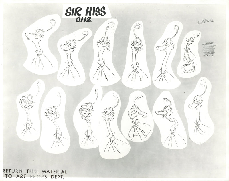 Robin Hood Original Stat Model Sheet: Sir Hiss