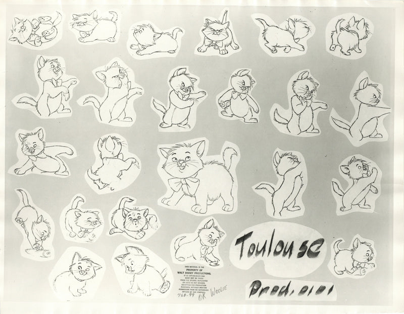 The Aristocats Original Stat Model Sheet: Toulouse