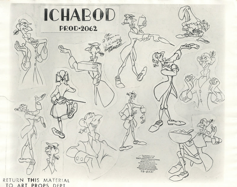 The Legend of Sleepy Hollow Stat Model Sheet: Ichabod Crane