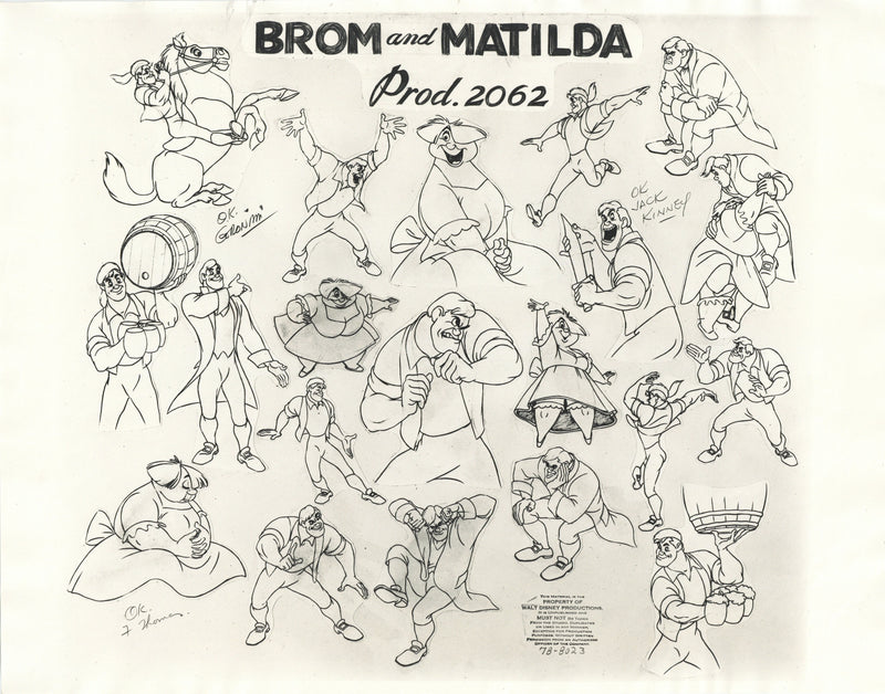 The Legend of Sleepy Hollow Stat Model Sheet: Brom and Matilda