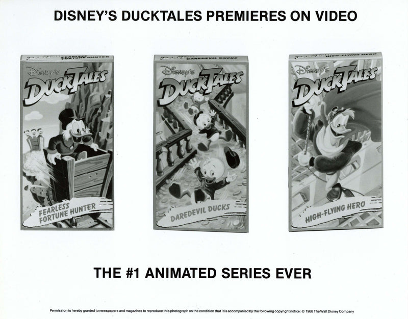 Disney Publicity Photo Pair (1988): DuckTales on Home Video