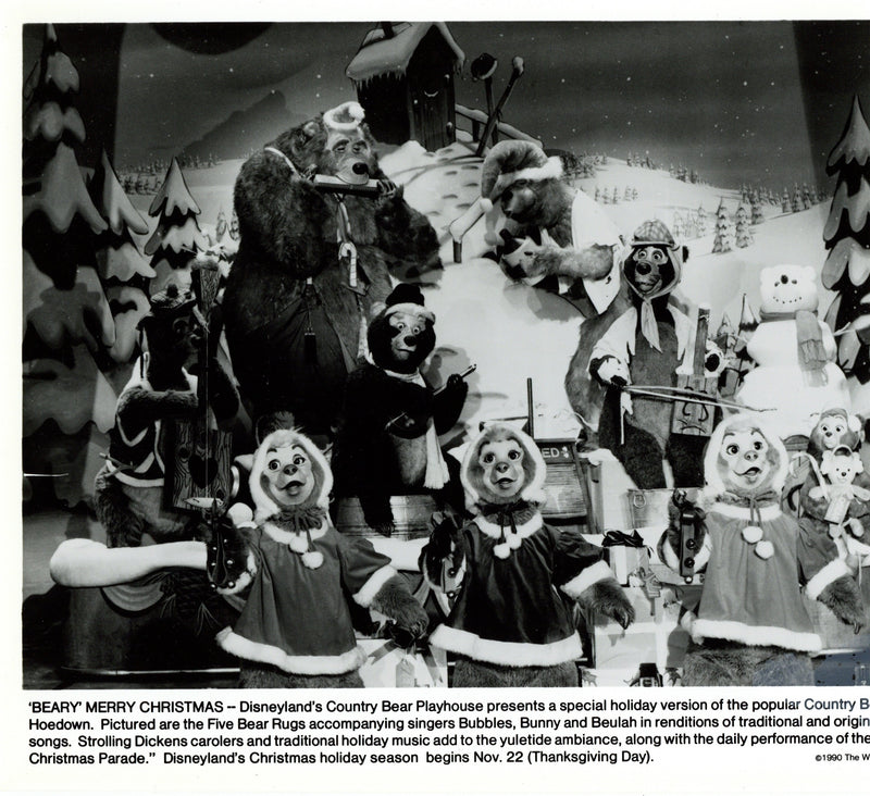 Disney Publicity Photo (1990): Beary Merry Christmas
