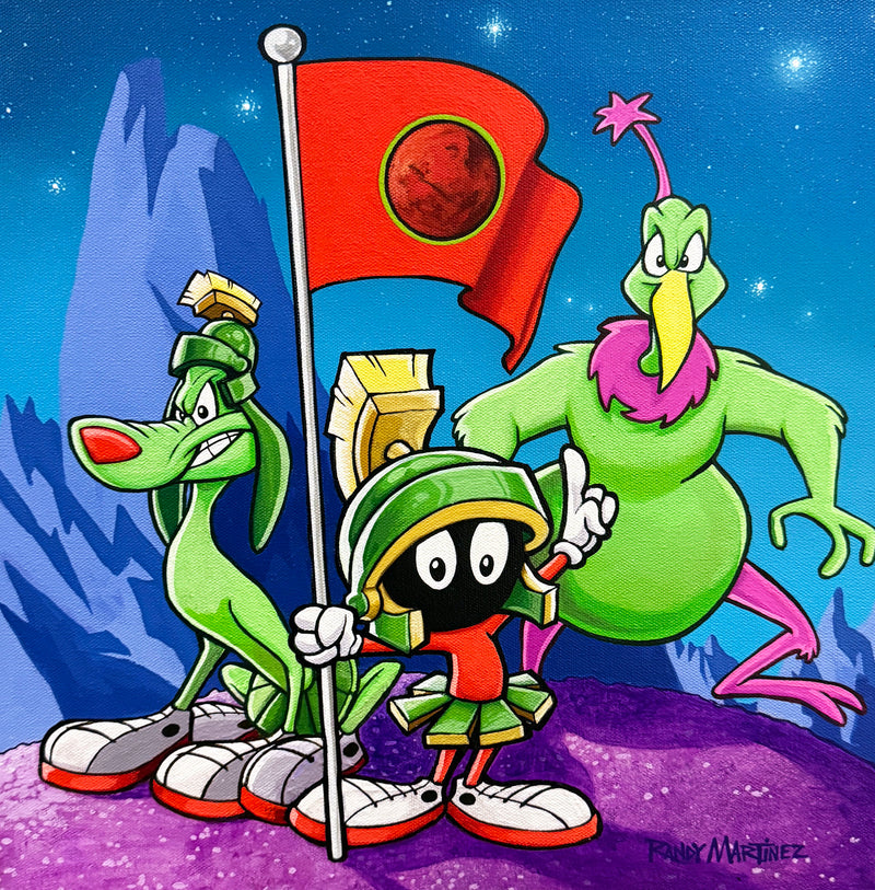 Randy Martinez Original Painting: Marvin Martian, Instant Martian, K9
