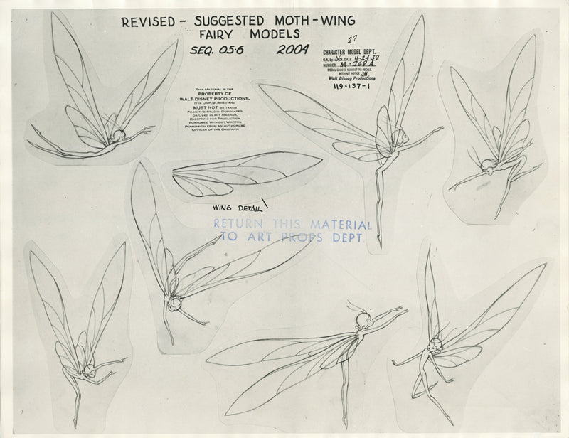 Fantasia Original Stat Model Sheet: Moth-Wing Fairies
