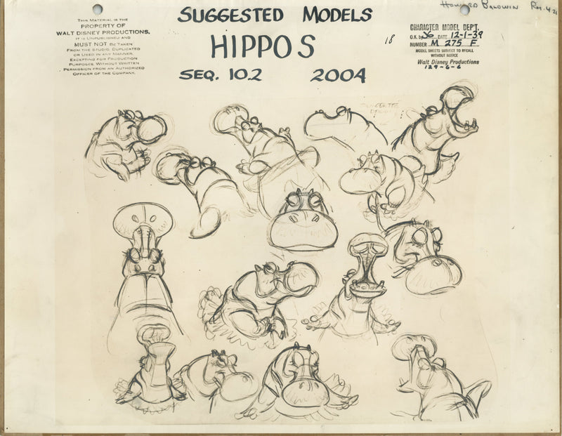 Fantasia Original Stat Model Sheet: Hippos