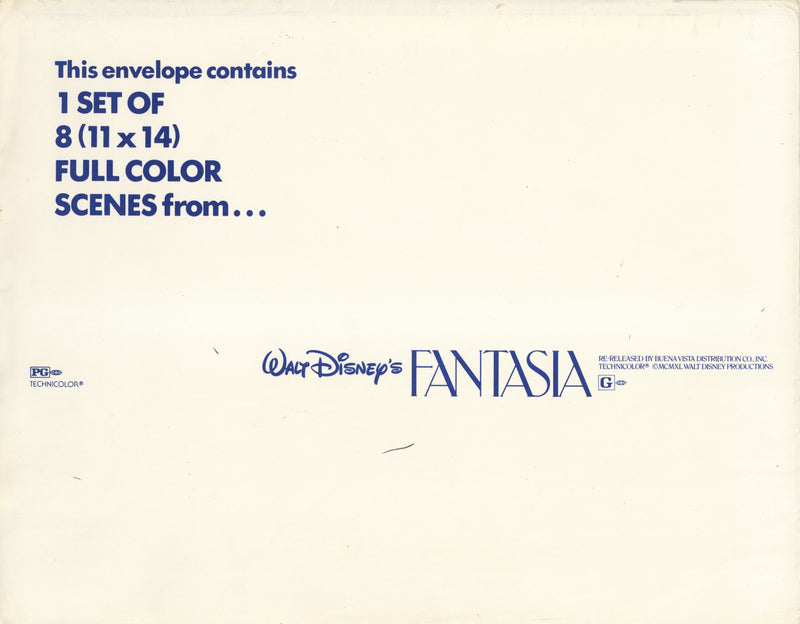 Original Fantasia Re-Release Lobby Cards with Envelope (Set of 8)