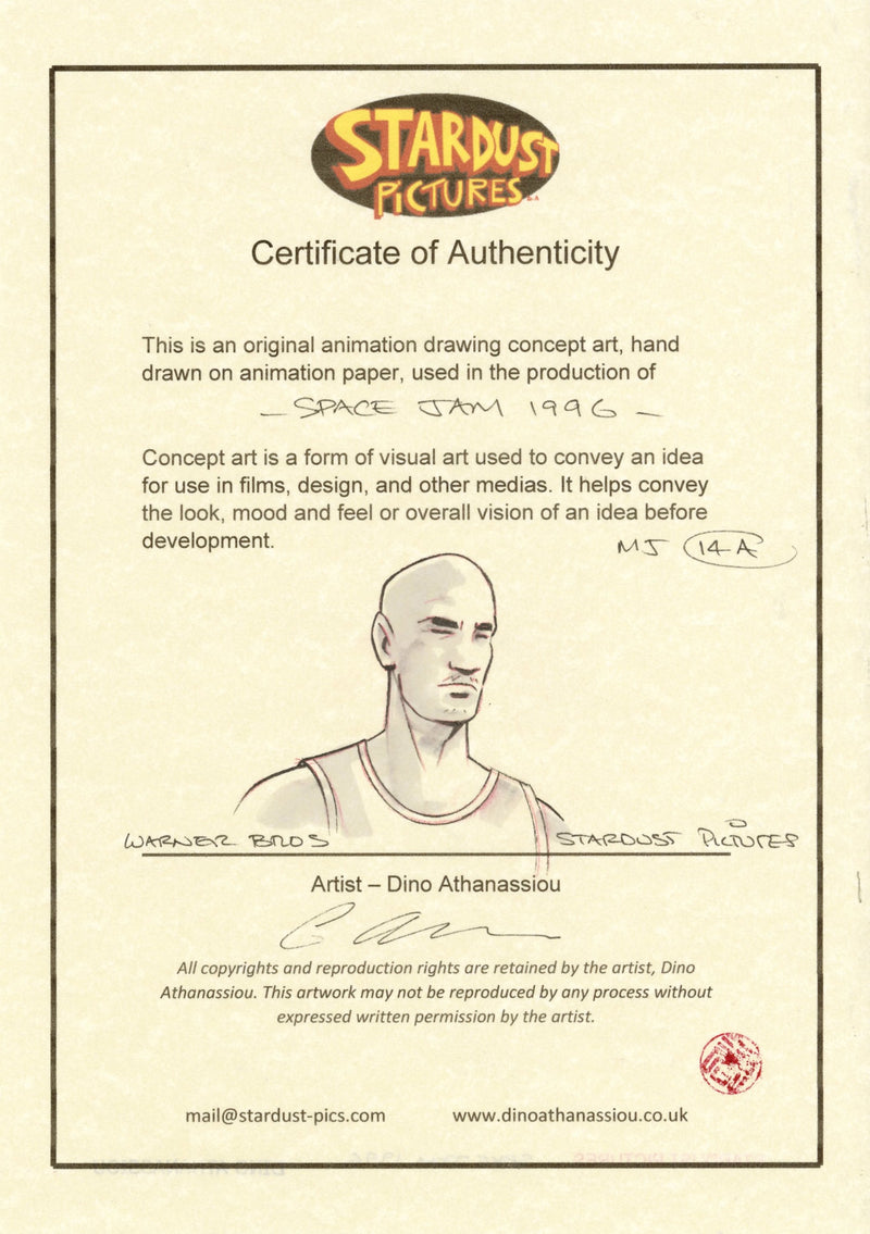 Space Jam Original Concept Drawing by Dino Athanassiou: Michael Jordan