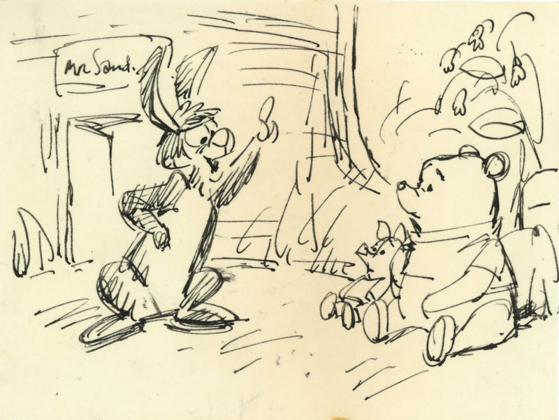 Winnie the Pooh and Tigger Too Original Storyboards and Dialogue Tag: Rabbit, Pooh, Piglet