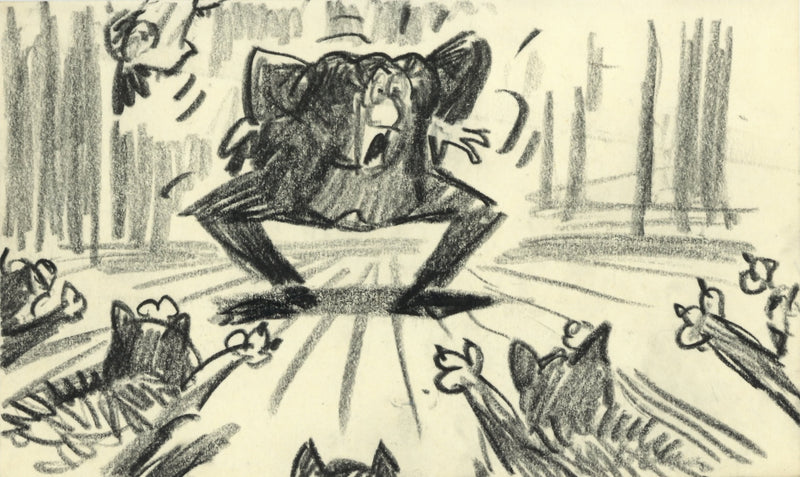 Aristocats Original Storyboard Drawing: Edgar, Alley Cats