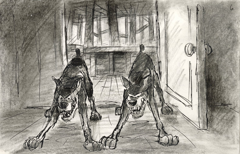 Oliver & Company Hand-Colored Photostat Storyboard Drawing: Roscoe, DeSoto