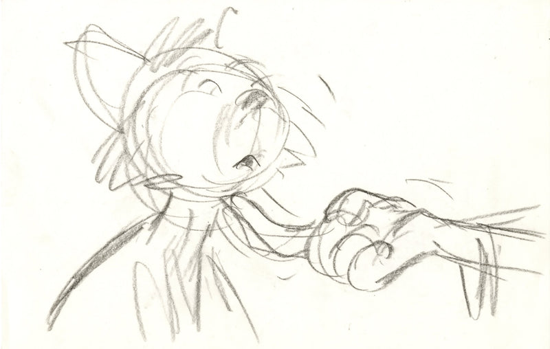 Oliver & Company Original Storyboard Drawing: Oliver