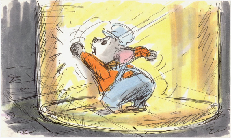 The Rescuers Storyboard Drawing: Bernard