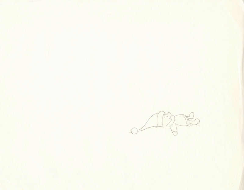 Winnie the Pooh Original Production Cel with Matching Drawing: Piglet