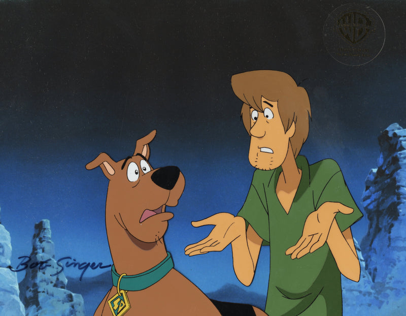 Scooby Doo Alien Invaders Original Production Cel Signed by Bob Singer: Scooby, Shaggy