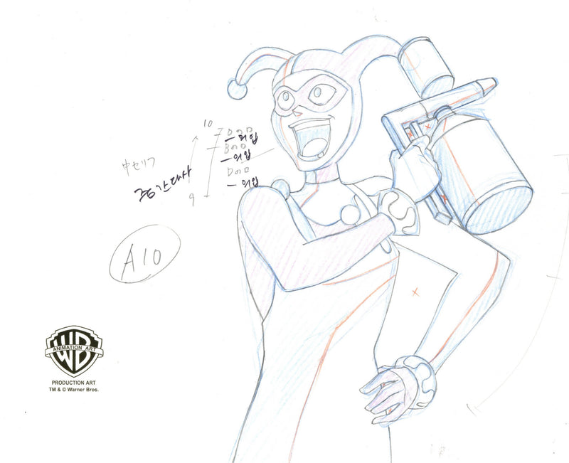 Superman the Animated Series Original Production Drawing: Harley Quinn
