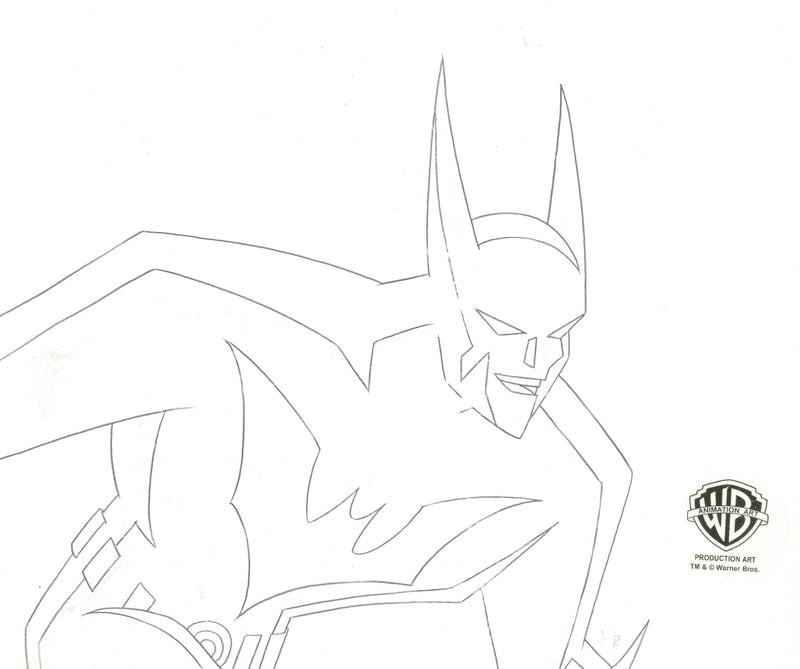 Batman Beyond Original Production Cel with Matching Drawing: Batman