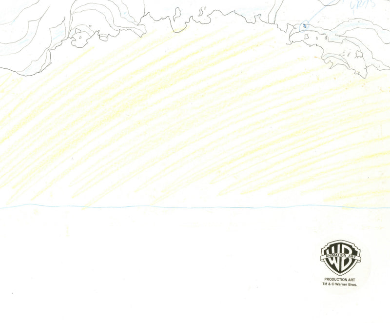 Batman The Animated Series Original Production Cel with Matching Drawing: Batman and Joker