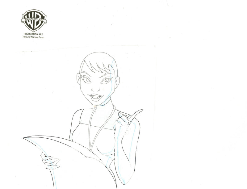 Batman Beyond Original Production Cel with Matching Drawing: Terry McGinnis and Maxine