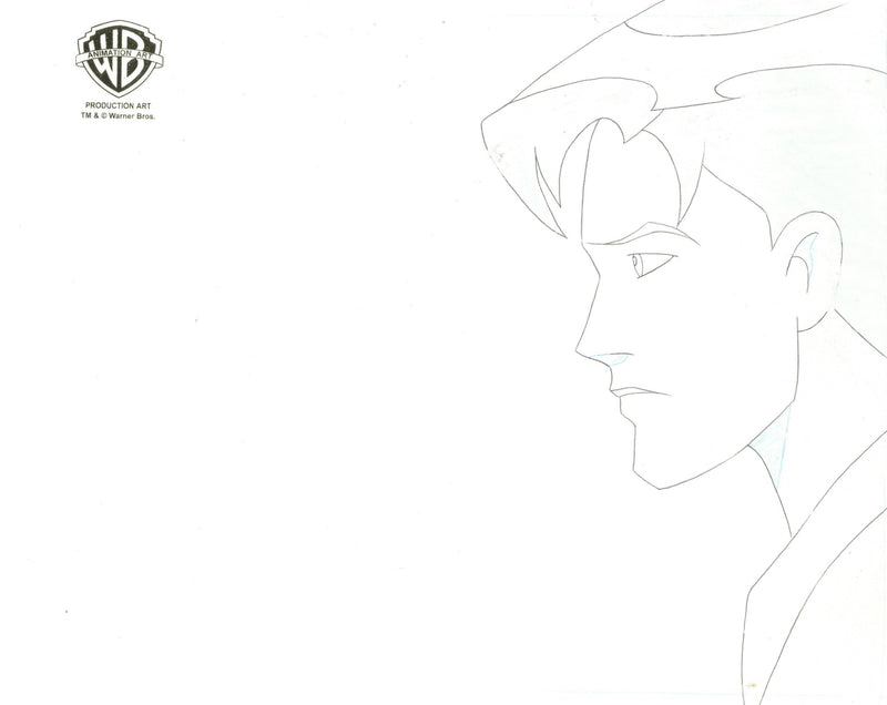 Batman Beyond Original Production Cel with Matching Drawing: Terry McGinnis and Maxine