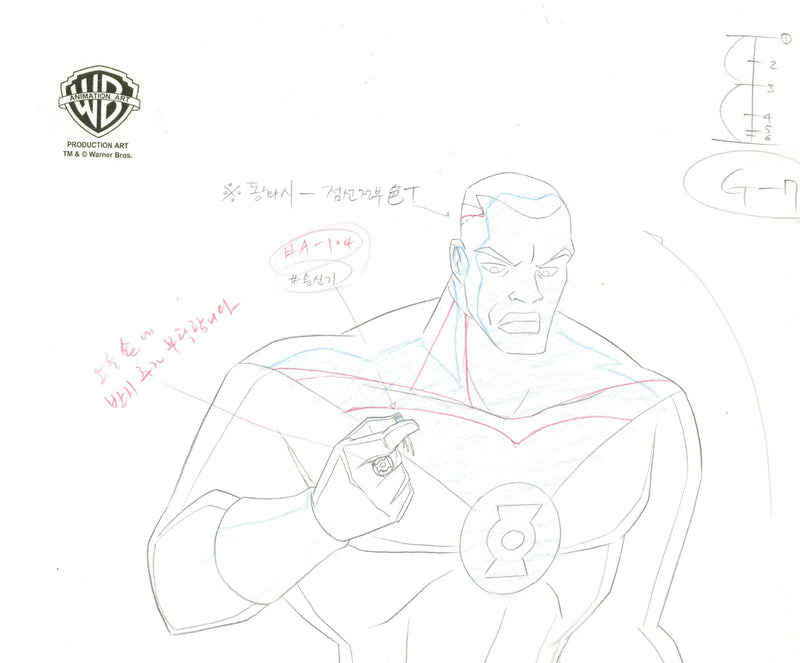 Justice League Unlimited Original Production Drawing: Green Lantern