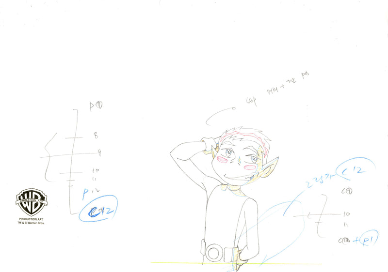 Teen Titans Original Production Drawing: Beast Boy