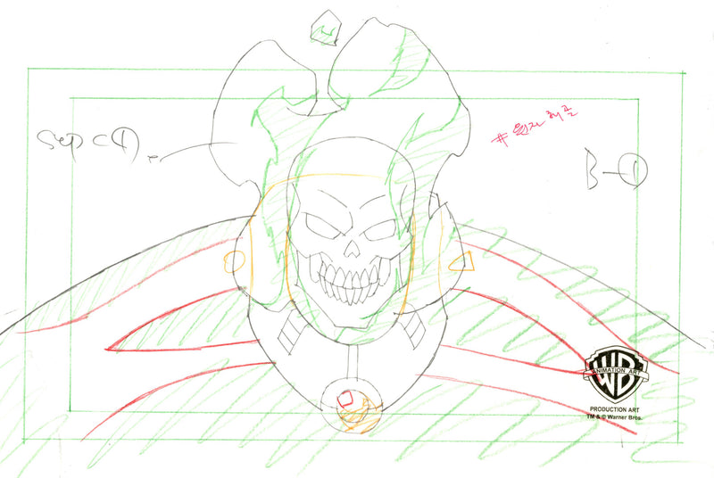 Justice League Unlimited Original Production Drawing: Atomic Skull