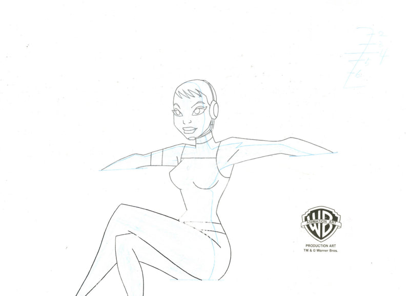 Batman Beyond Original Production Cel with Matching Drawing: Maxine